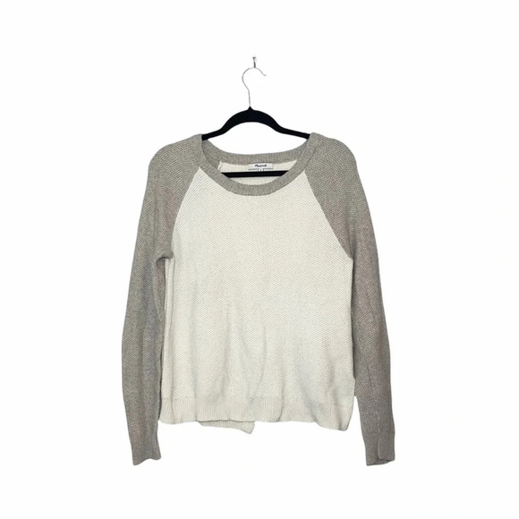 Madewell Province Cream & Tan Cross-back Pullover Knit Sweater Medium Women’s - Picture 13 of 13